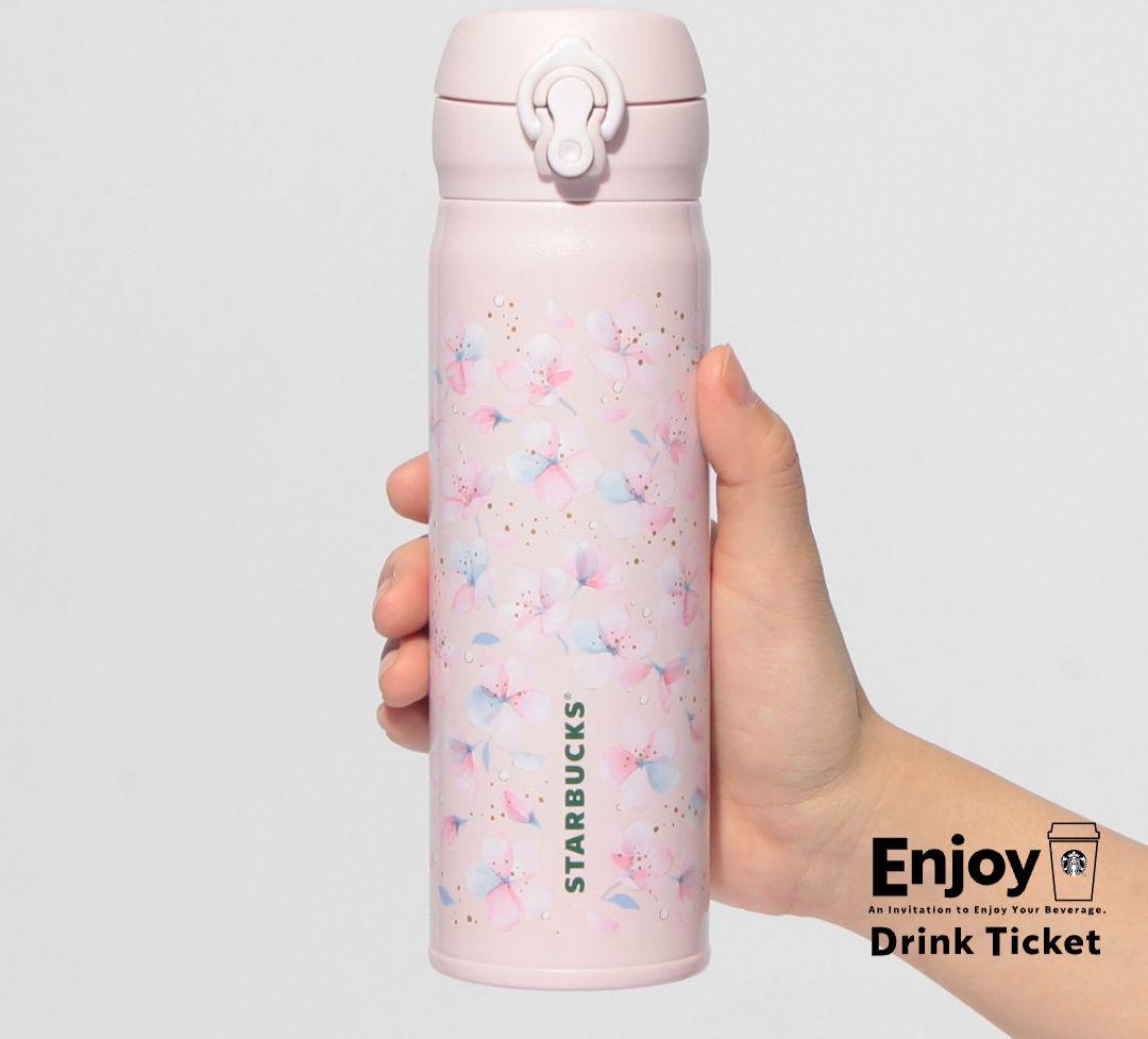 新品★SAKURA2025ハンディーステンレスボトルペールピンク500ml★