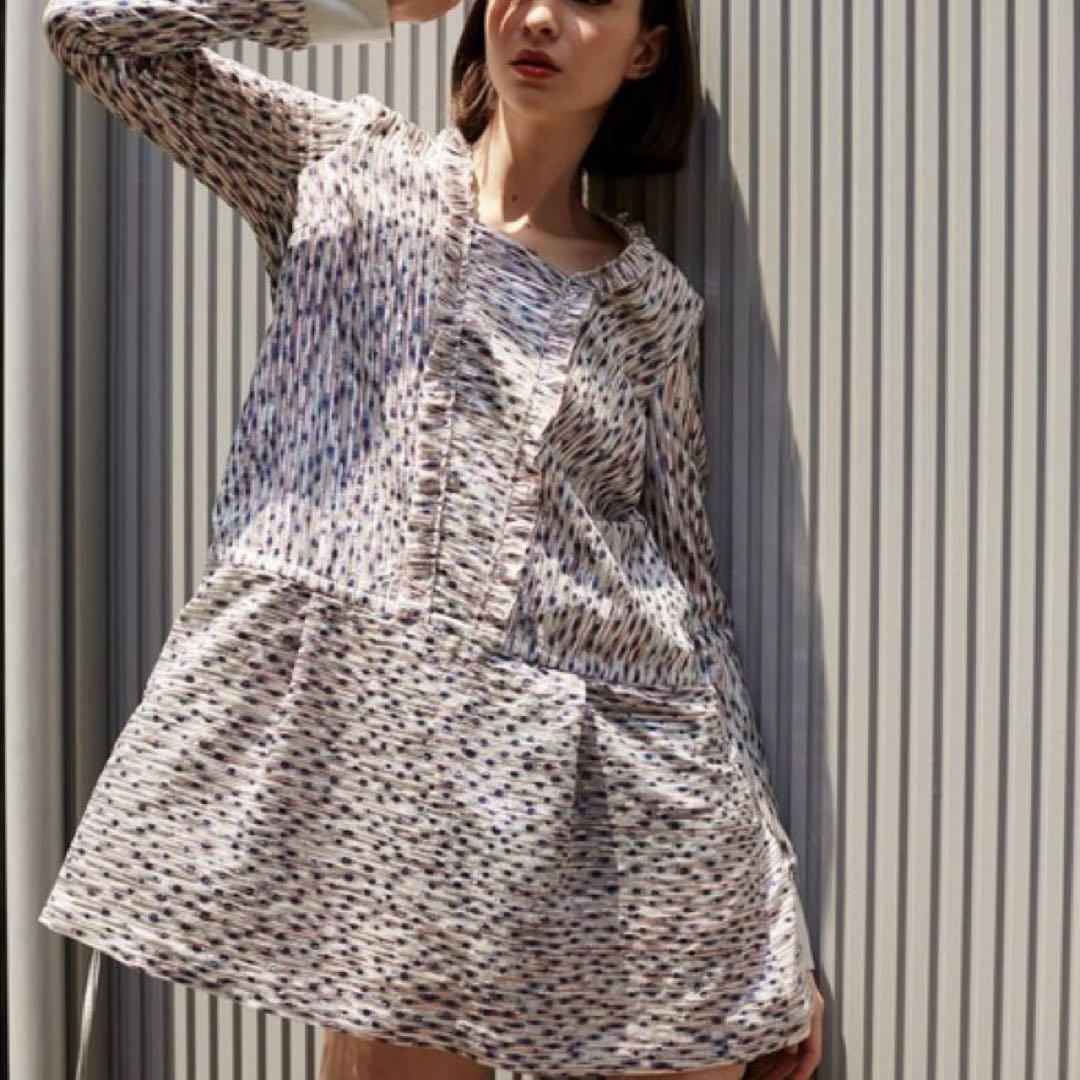 ☆FLUMOR☆【美品】シルク混　ワンピース　チュニック　ウエストマーク♡