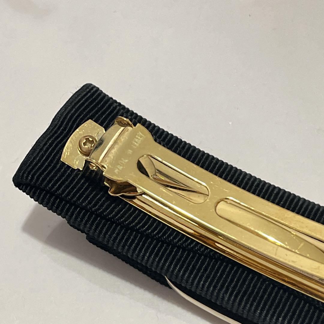 Ferragamo フェラガモ ヴァラ バレッタ ゴールド×ブラック