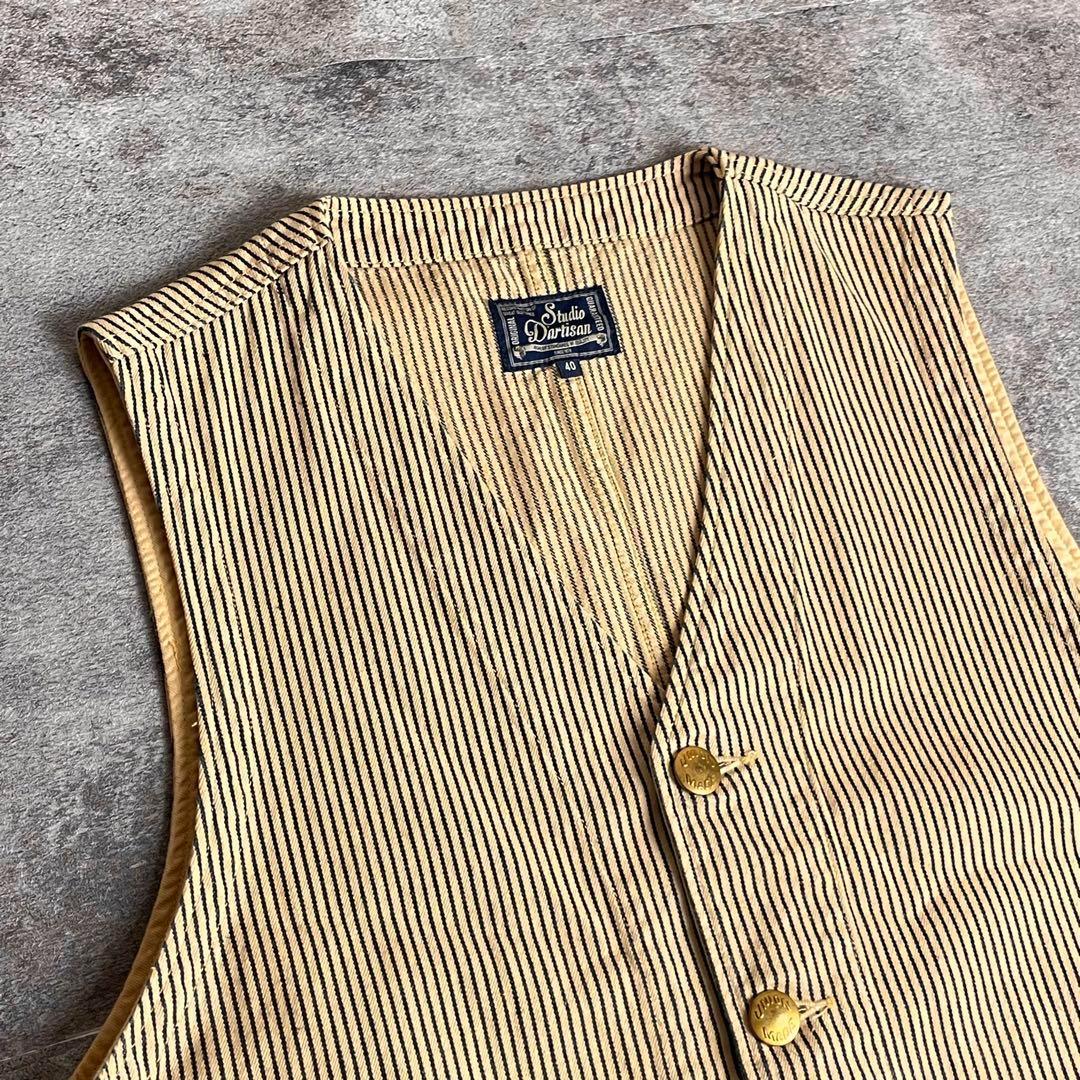 Studio D'artisan レイルロード ヒッコリー ワークベスト