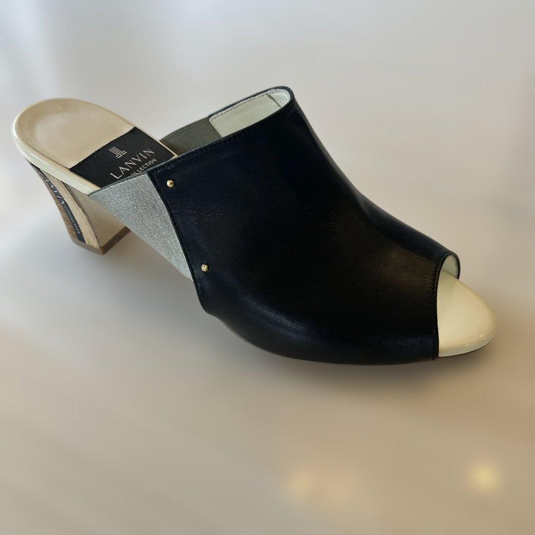 【入手困難】LANVIN (ランバン コレクション) バイカラーミュールサンダル 【入手困難】LANVIN (ランバン コレクション) バイカラーミュールサンダル