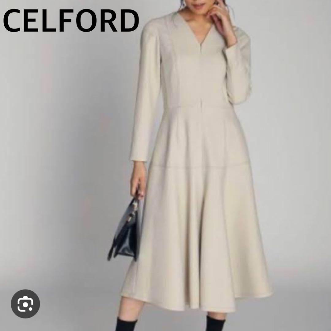 CERFORD セルフォード フロントファスナーロングワンピース
