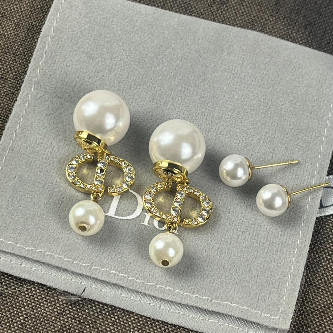 Dior ディオール ピアス ゴールド パール