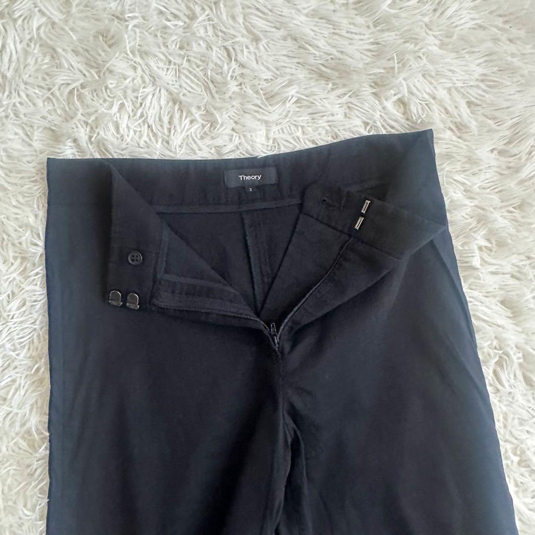 新品 theory セオリー ワイドパンツ xxo ブラック