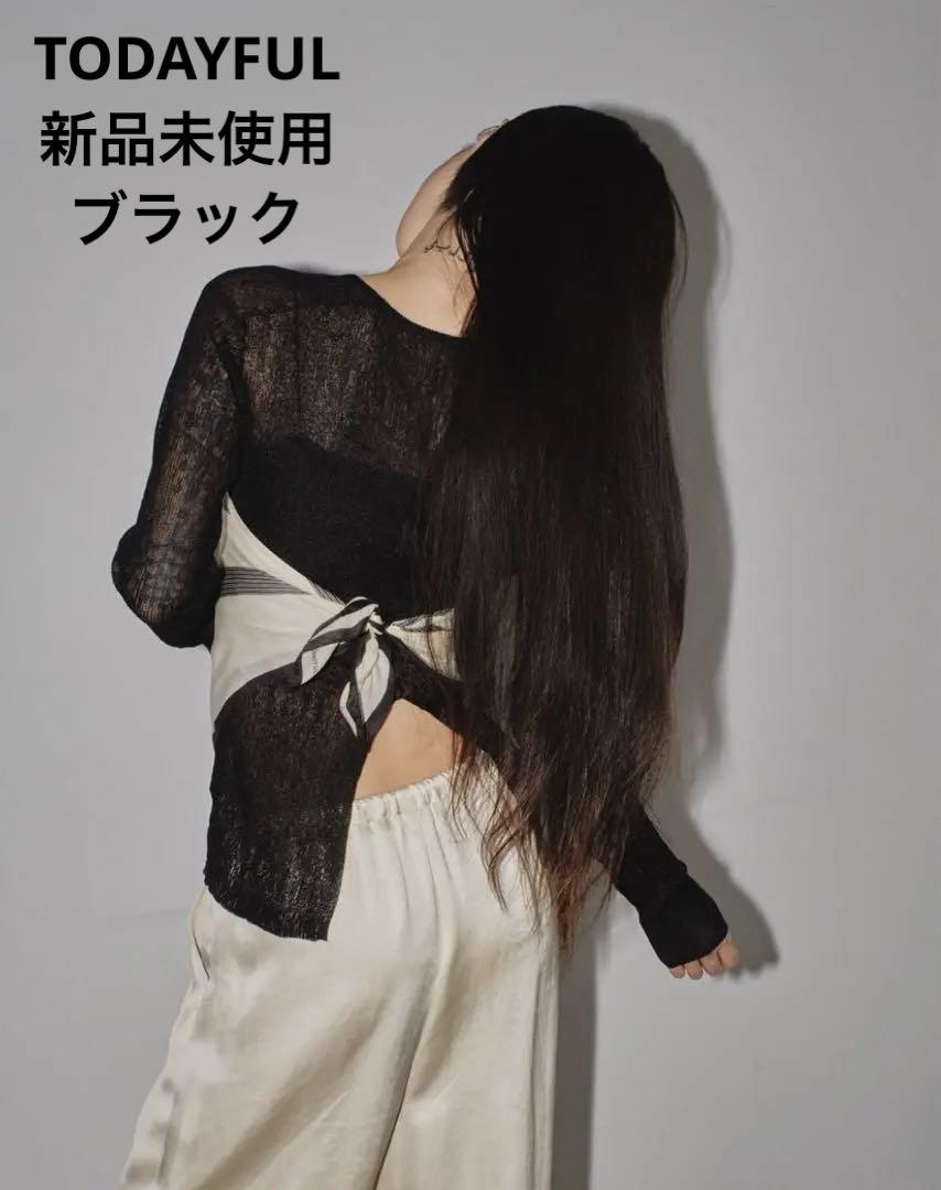 【TODAYFUL】Slit Sheer Knit