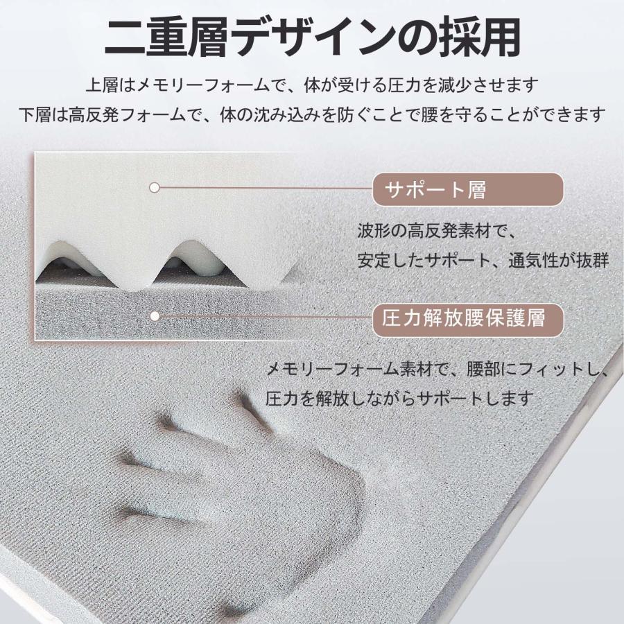 マットレス 三つ折りマットレス 2層高反発極厚10cm シングル折りたたみマット