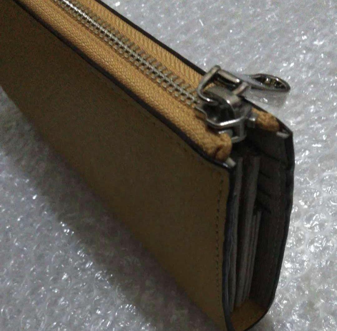 ヘレナ Ｌ字ファスナー長財布 新品未使用 イエロー系統