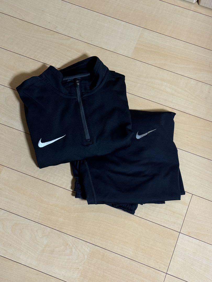 Nike ジャージ上下セット 黒 - メルカリ
