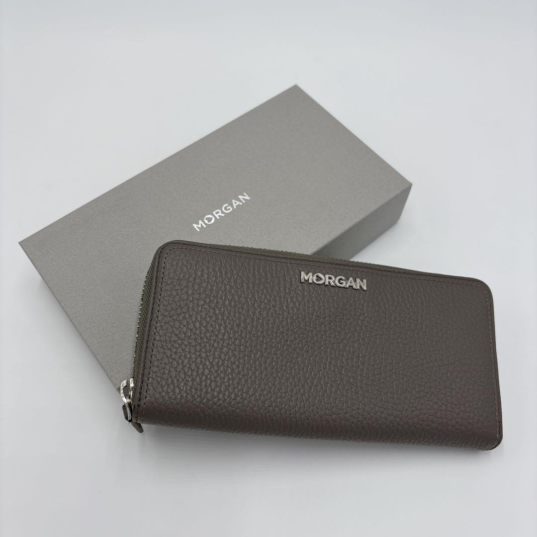 【希少】MORGAN グレー レザー 長財布