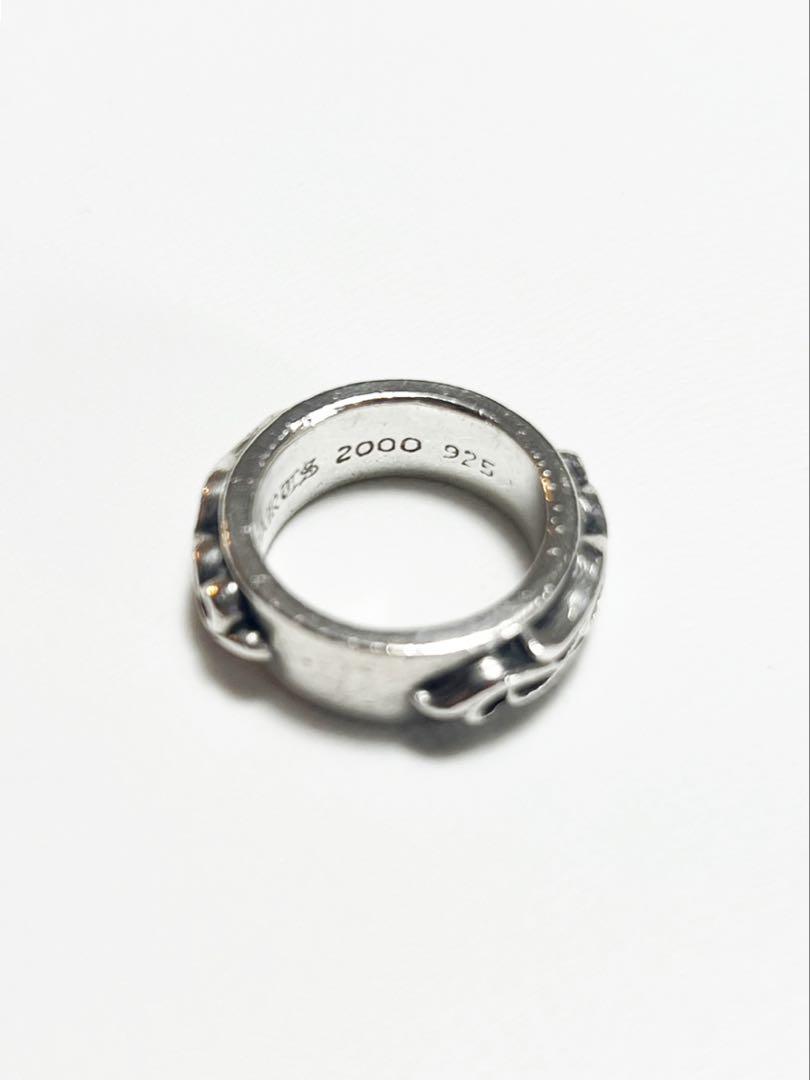 【17号】CHROME HEARTS ダブルナローヴァインバンド シルバーリング