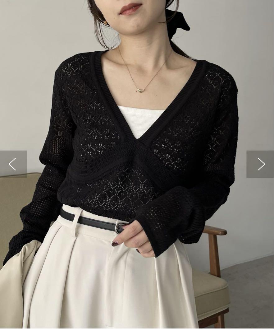 【CAPRICIEUX LE'MAGE】レースVプルオーバー
