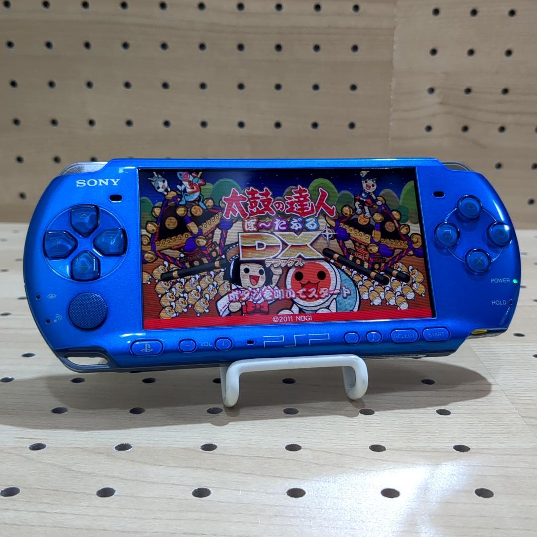 動作品 / 点検・整備済み psp3000 バイブラント・ブルー
