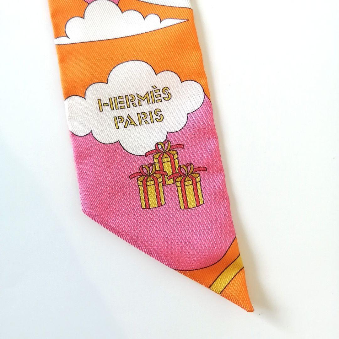 国内外の人気集結！ スカーフ HERMES エルメス ❤極美品❤ 空飛ぶカレ 28 オレンジ 小物