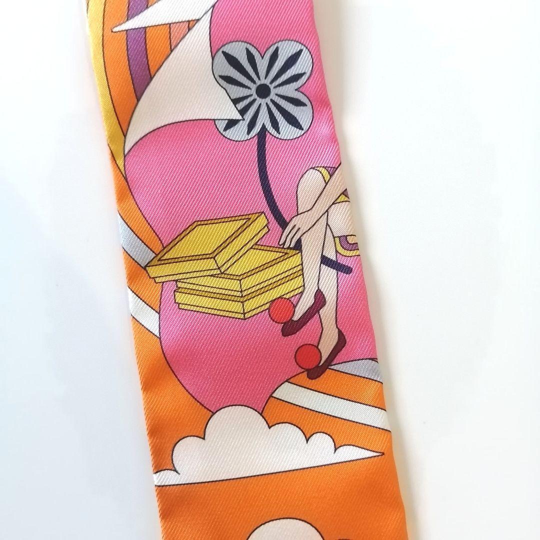 ❤極美品❤　エルメス　HERMES　スカーフ　空飛ぶカレ　オレンジ　 28