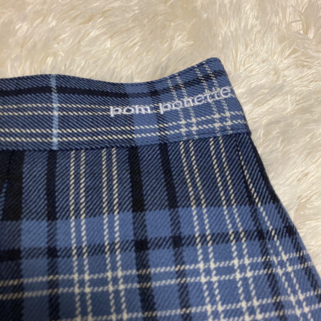 ポンポネット　セットアップ チェックスカート　ジャケット　リボン未使用
