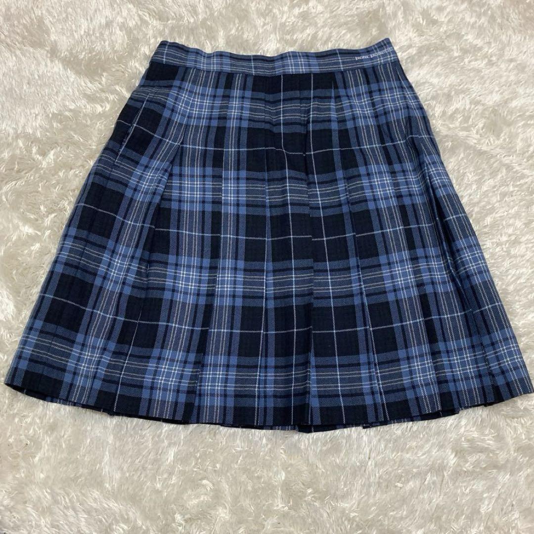 ポンポネット　セットアップ チェックスカート　ジャケット　リボン未使用