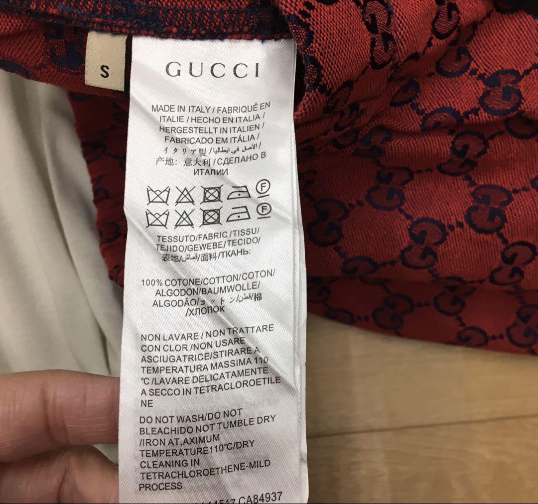 グッチ パンツ ショートパンツ 柄 赤 S