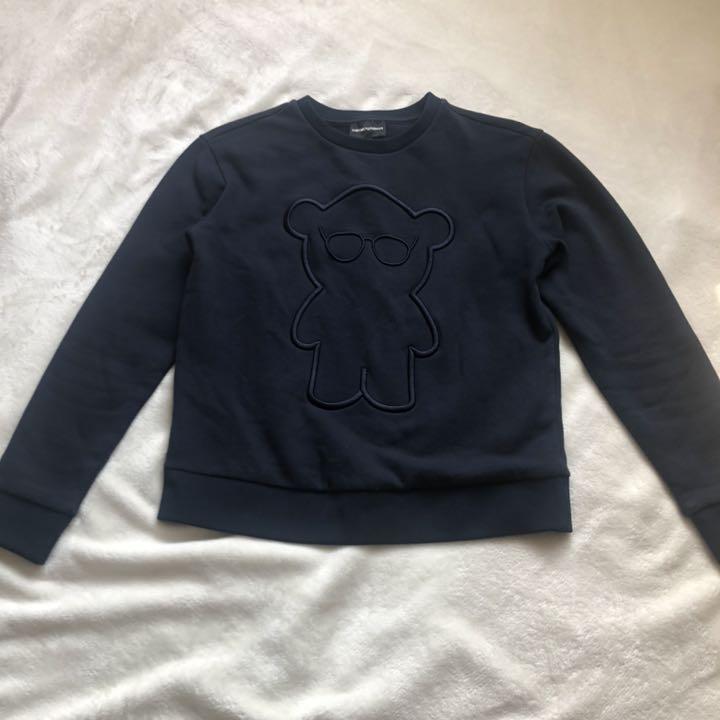100%新品定番 美品 EMPORIO ARMANI クマ ベア 刺繍 トレーナー oZecI-m85472227840 新品人気