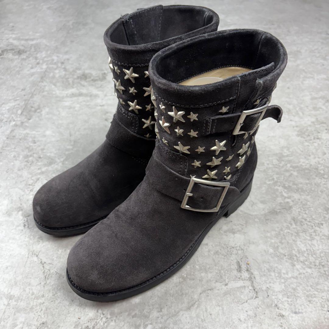 ジミーチュウ　JIMMY CHOO スタッズ　スエード　ブーツ　36 1/2