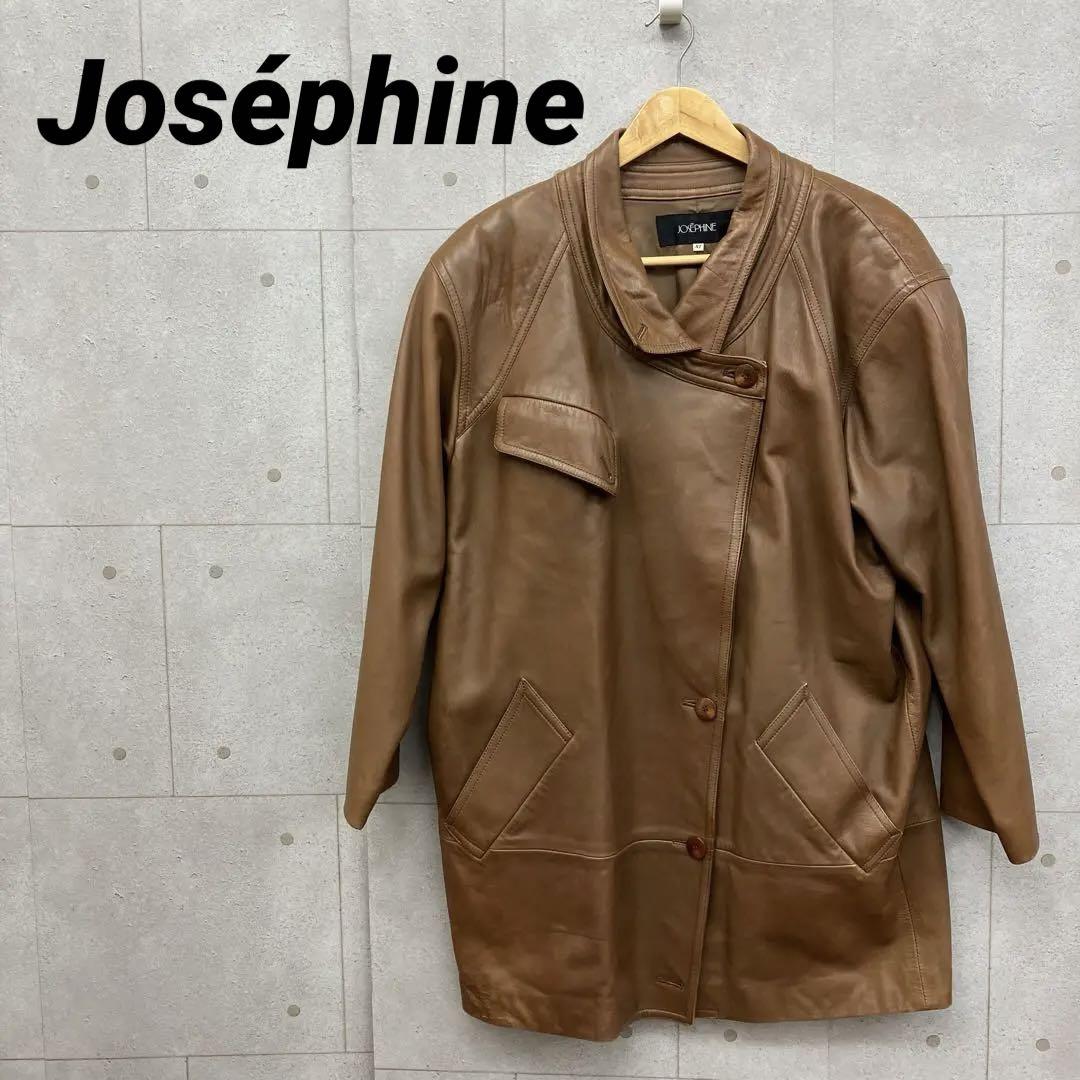 Joséphine ジョゼフィーヌ レザーコート ブラウン サイズ42