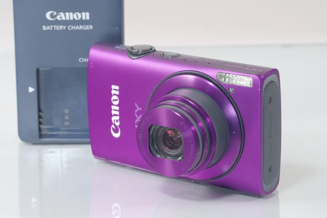 Canon IXY600f パープル デジタルカメラ 本体と充電器 ☆良品☆ Canon IXY 600F バッテリー, 充電器, 付き #2264