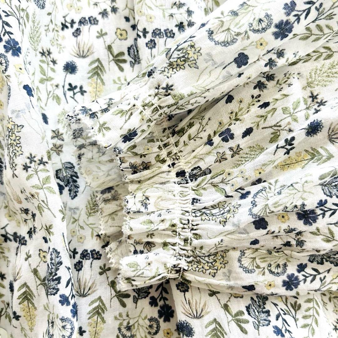 新品【PUAL CE CIN】 リバティプリントリネンコットンギャザーブラウス PUAL CE CINリバティプリントリネンコットンギャザーブラウス