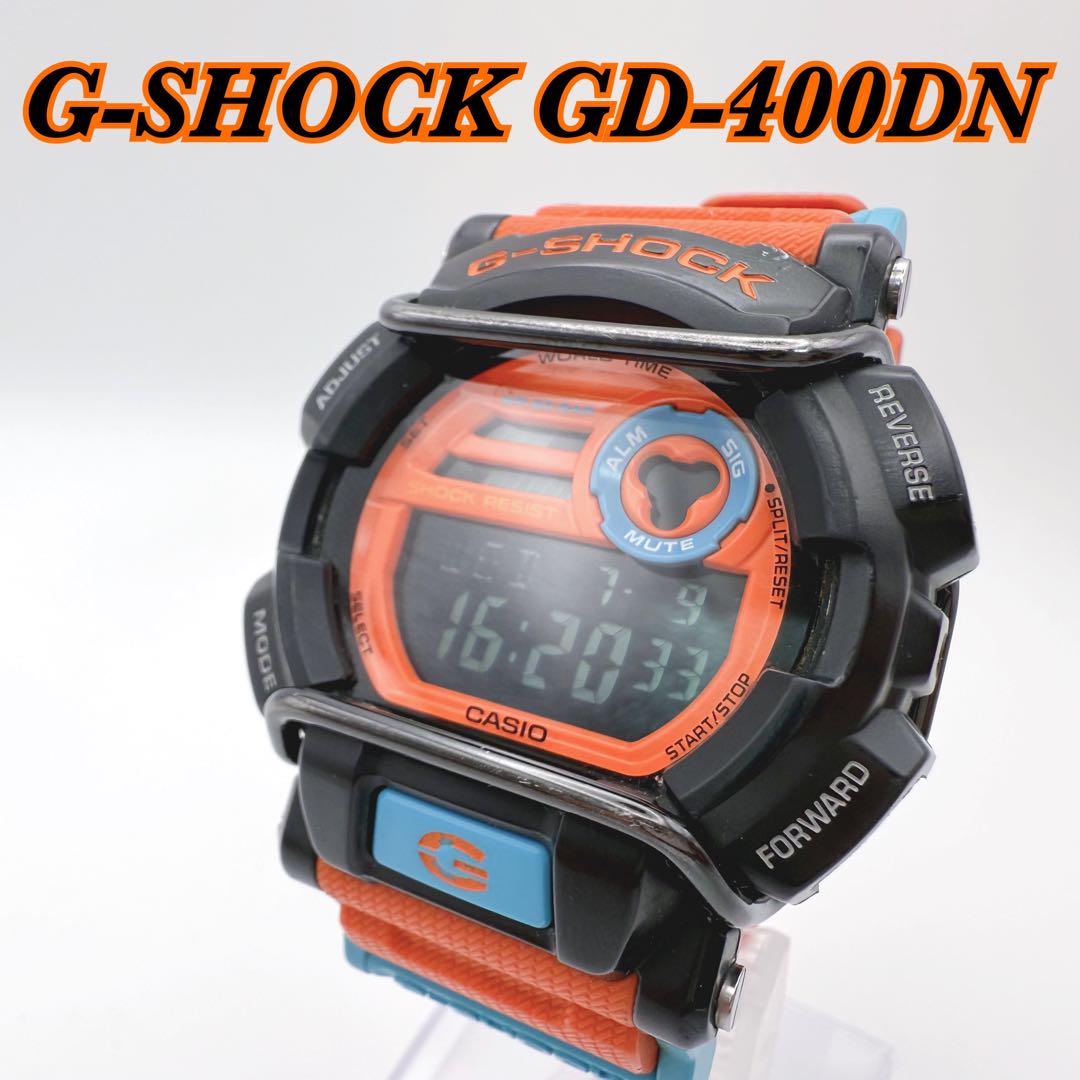 希少 G-SHOCK GD-400DN ブラック オレンジ ダスティ・ネオン時計