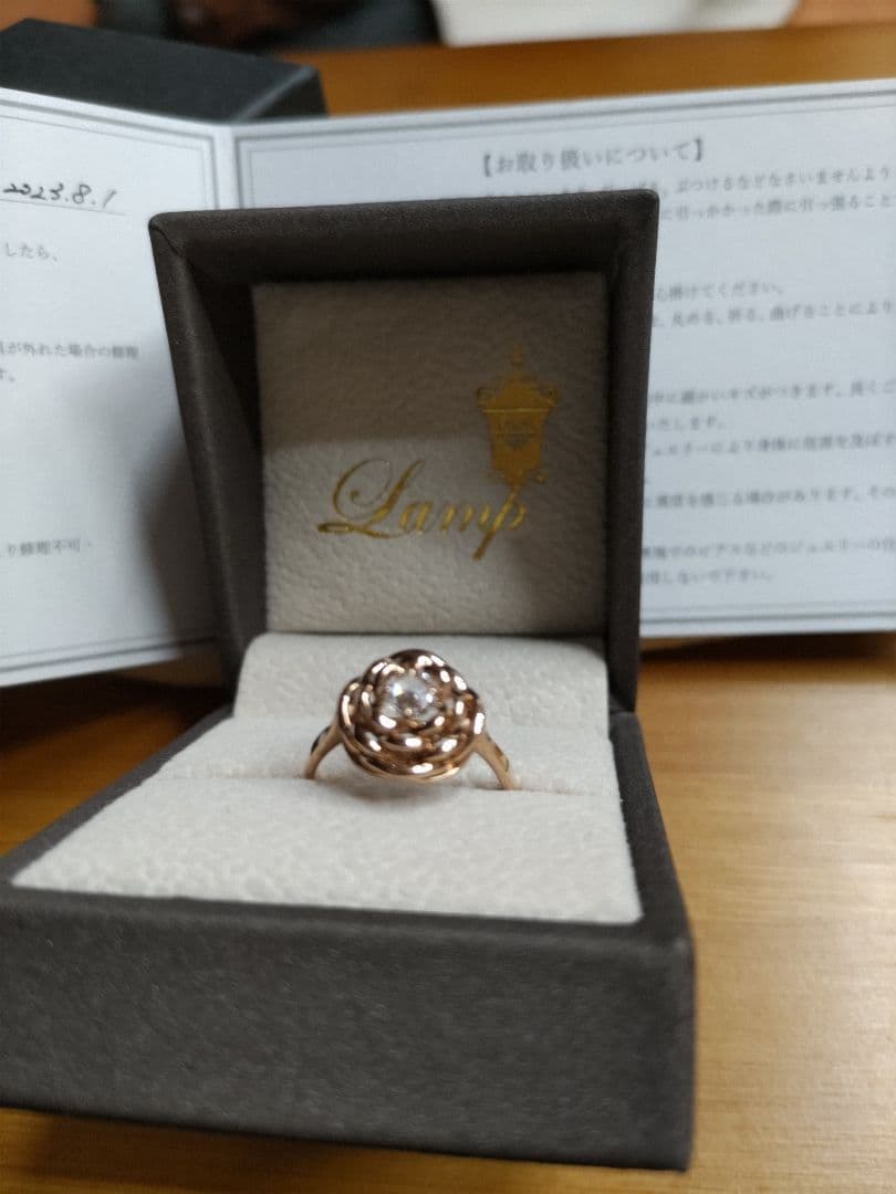 Lamp 御徒町さま❀K18PG薔薇モチーフローズカットダイアリング Lamp 御徒町さま❀K18PG薔薇モチーフローズカットダイアリング