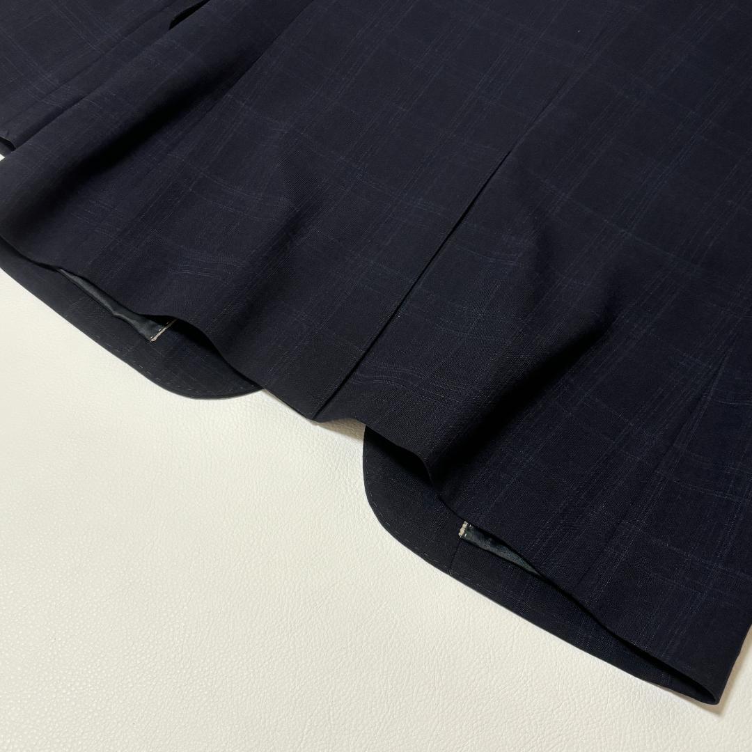 【新品タグ付き】TAKAQ ビジネススーツ 3ピース チェック S 消臭防菌加工