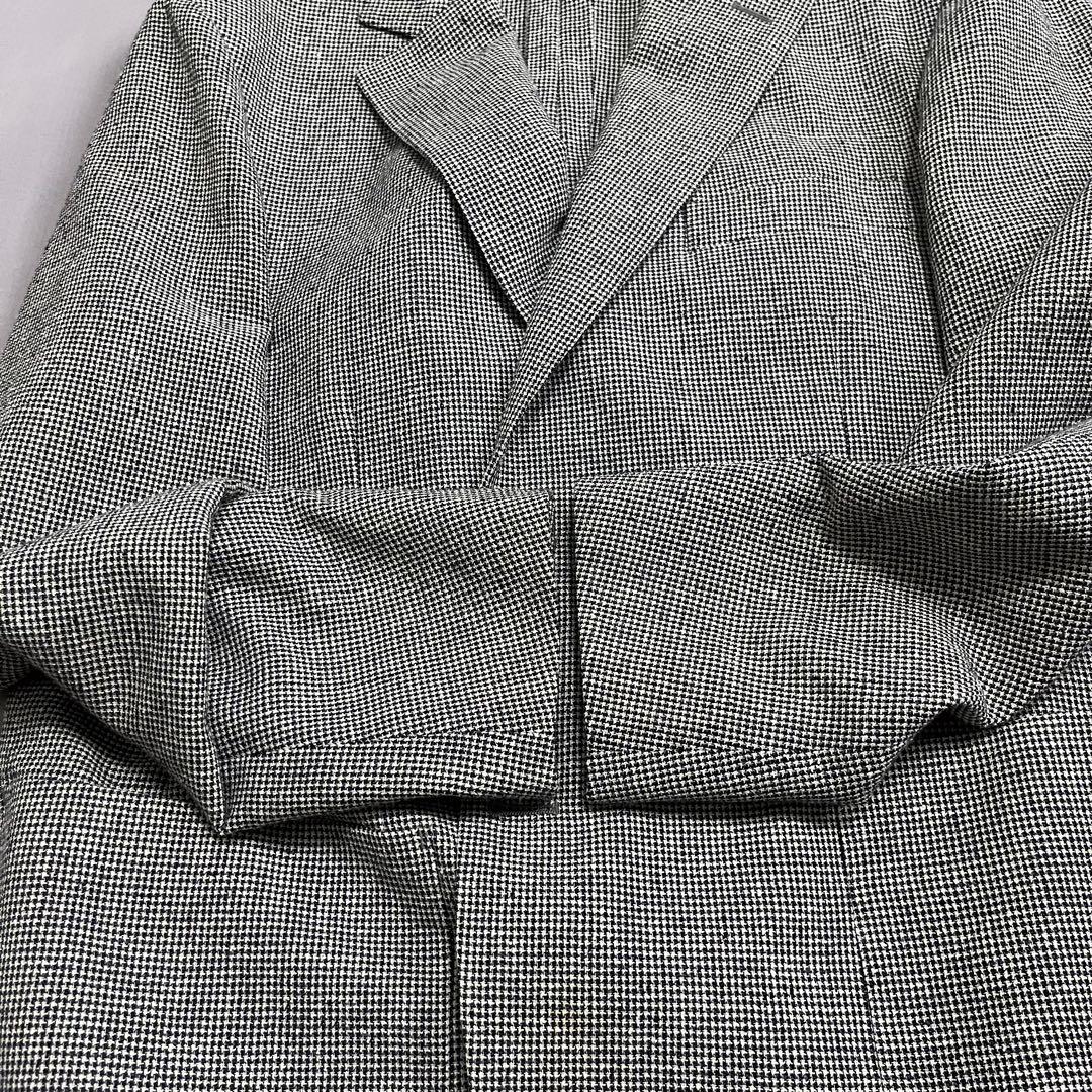 Aquascutum アクアスキュータム 千鳥格子 麻混 ジャケット