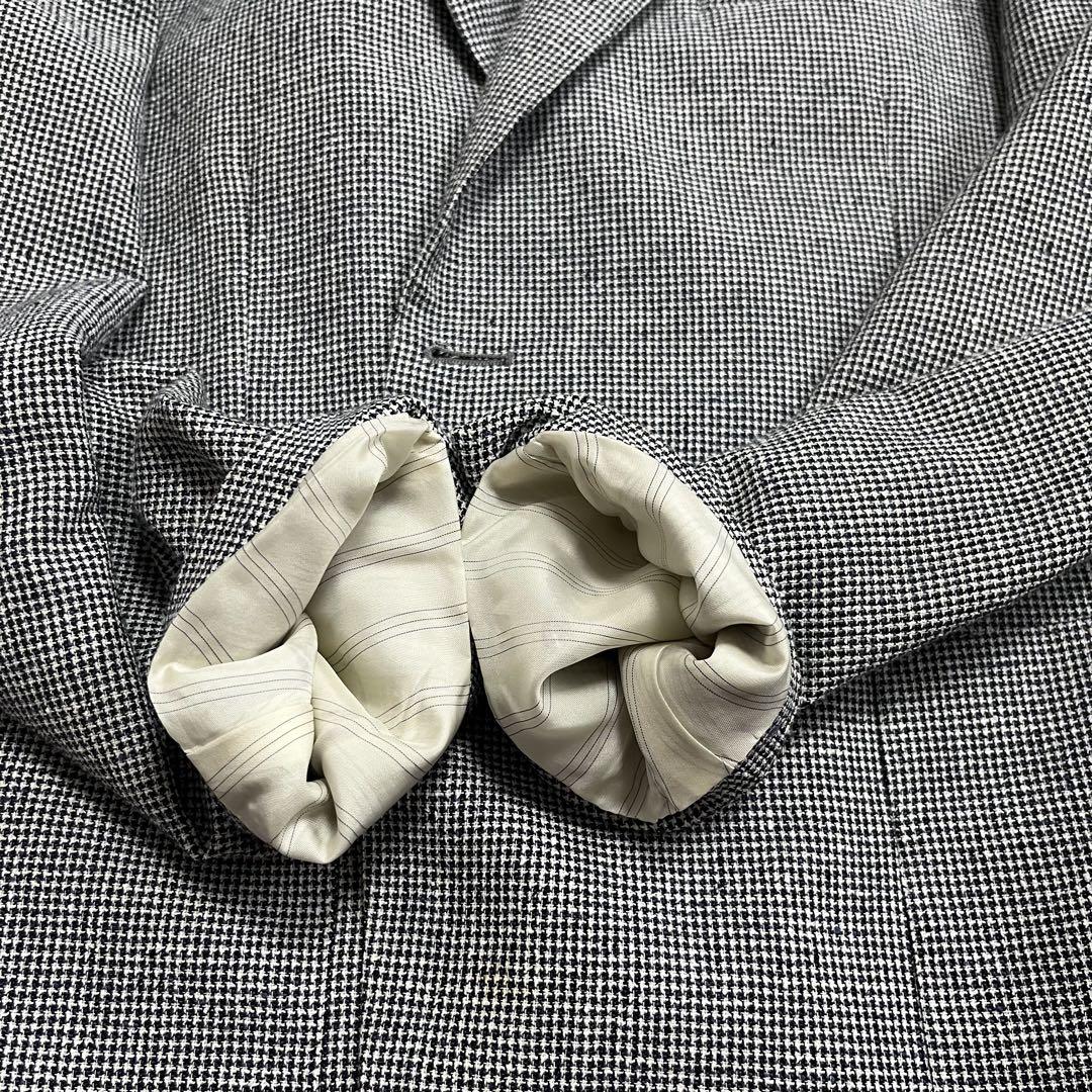 Aquascutum アクアスキュータム 千鳥格子 麻混 ジャケット