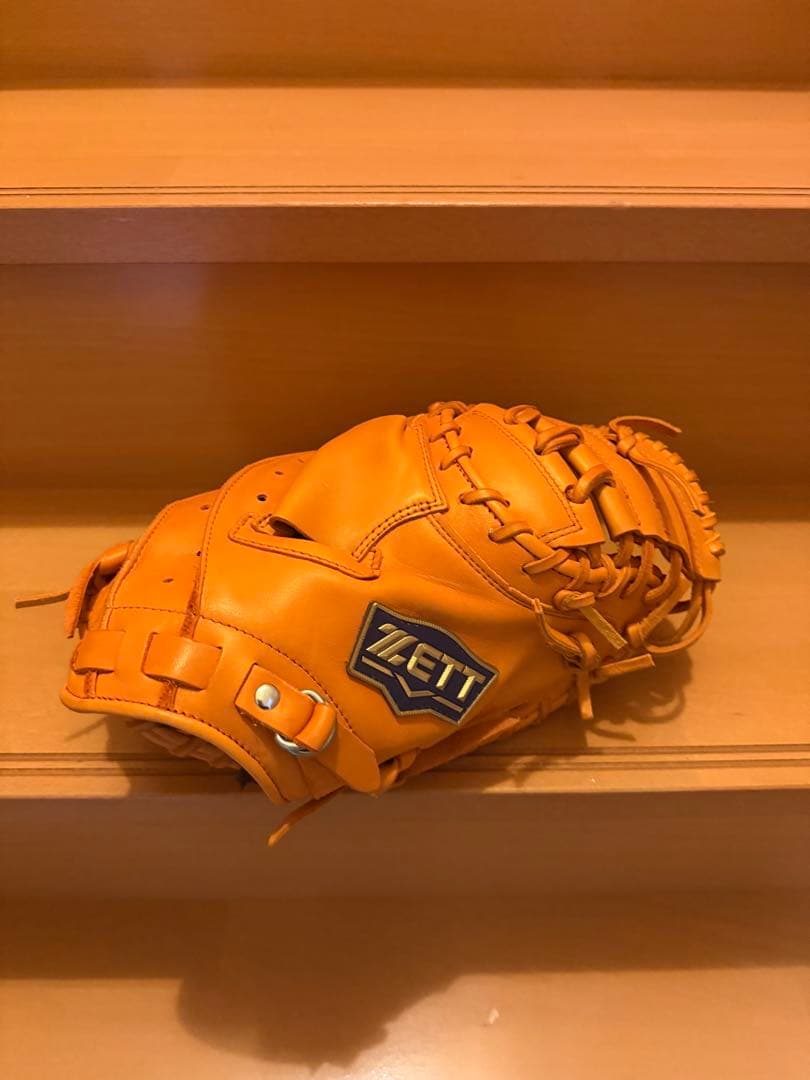 ZETT 硬式グローブ オレンジ