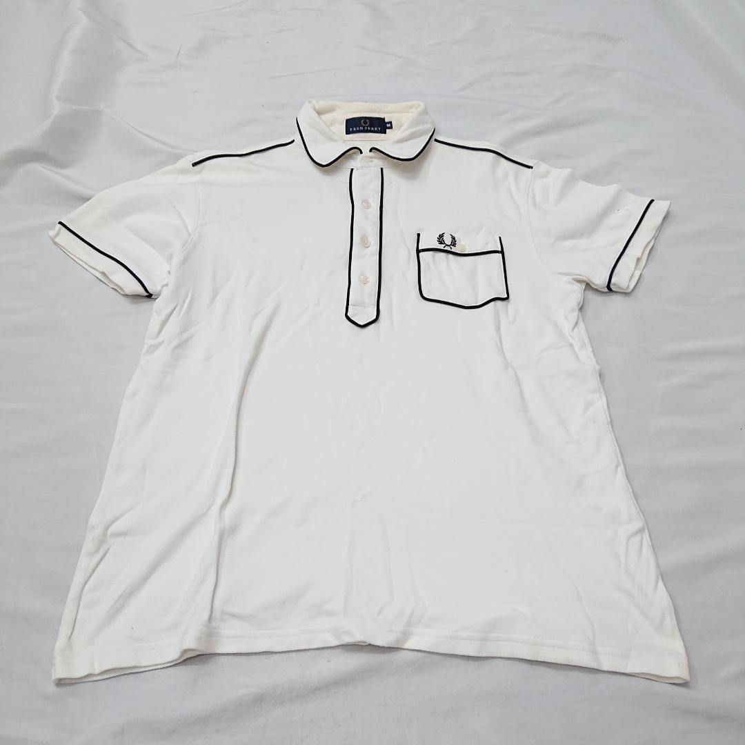 FRED PERRY ホワイト ポロシャツ M - メルカリ