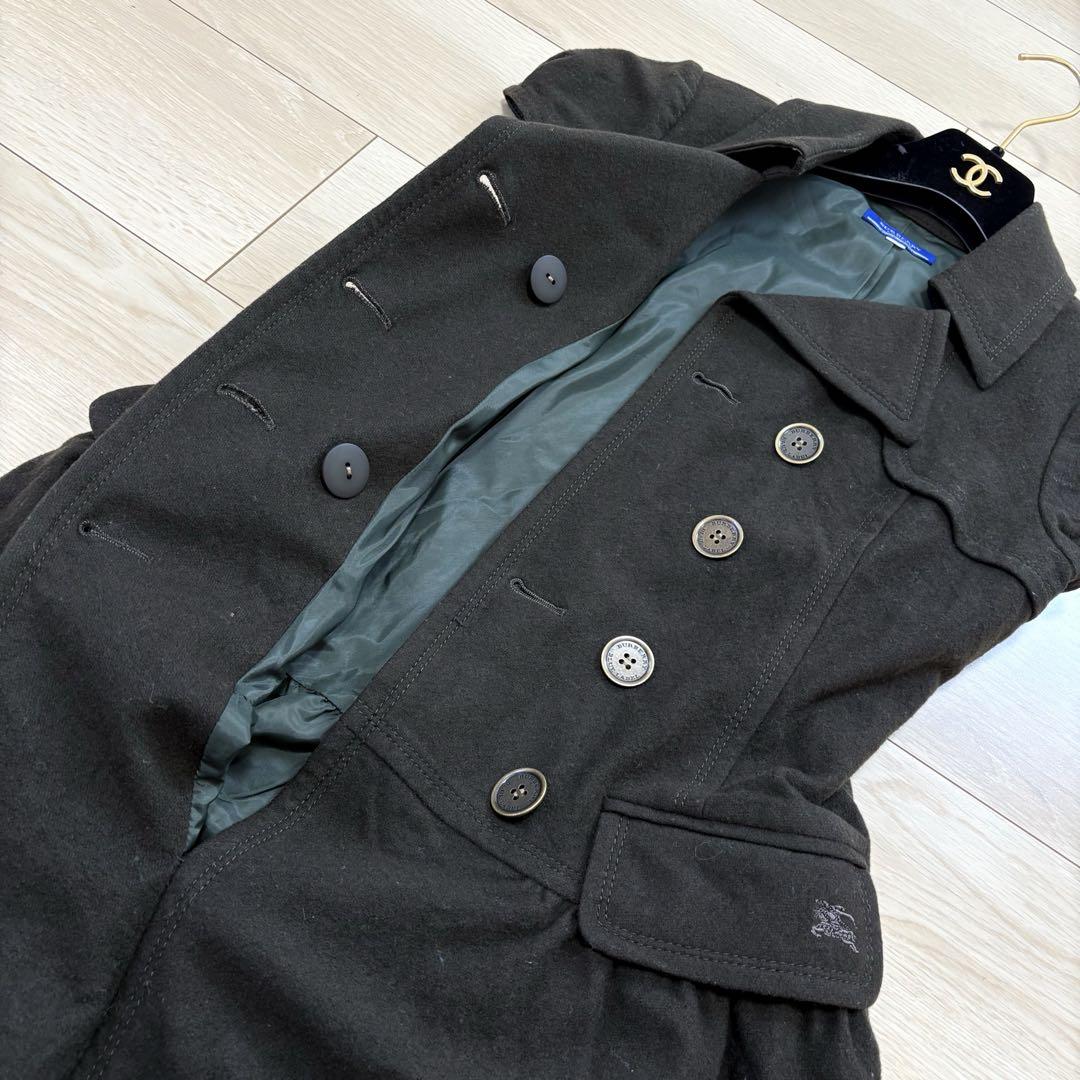 大人気✨美品 バーバリーブルーレーベル フレンチスリーブワンピース カーキ 36