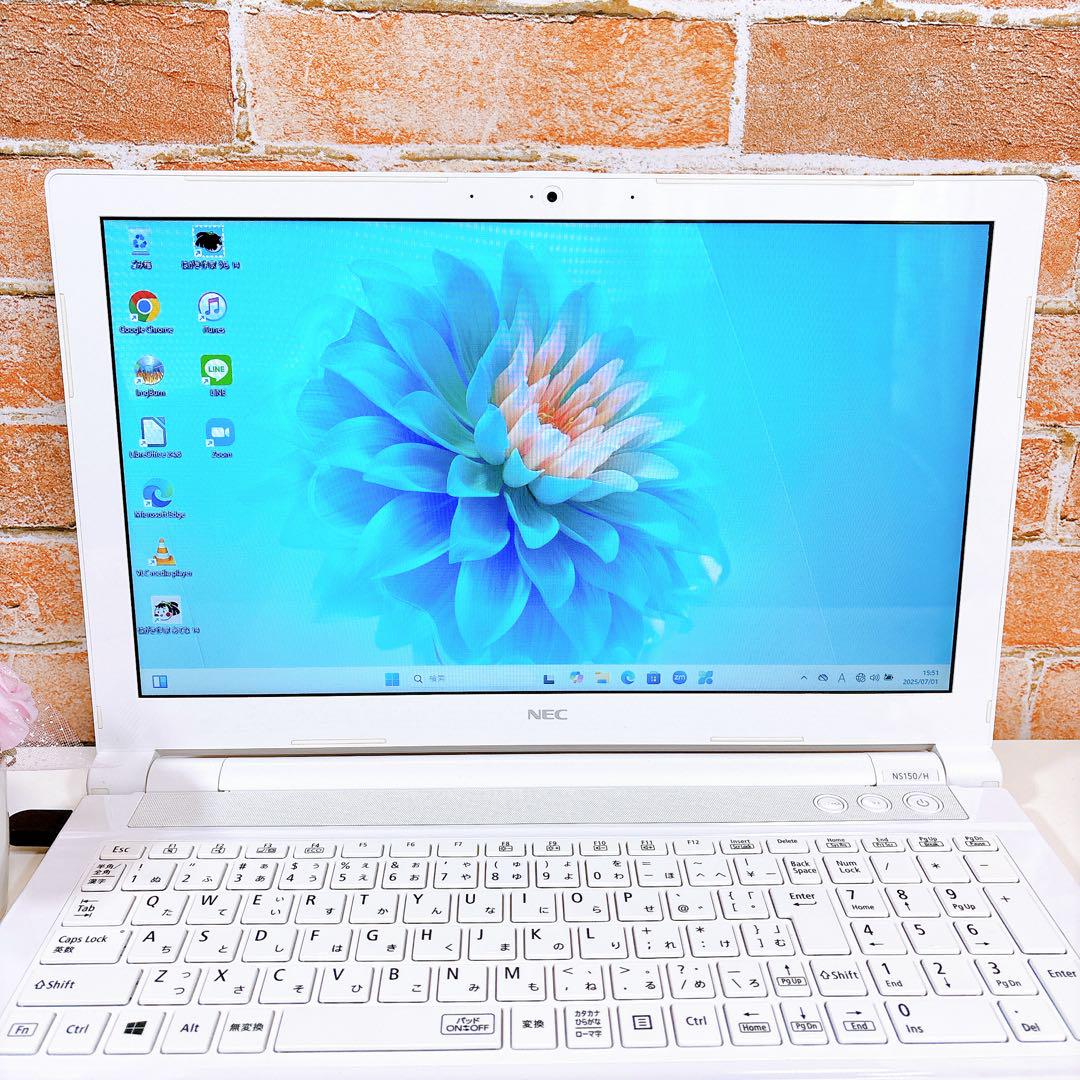 美品❤️爆速SSD☆Win11ノートパソコン❣️メモリ8G✨bluetooth NEC 最新Windows11 爆速SSD メモリ8GB Bluetooth搭載 ノートPC