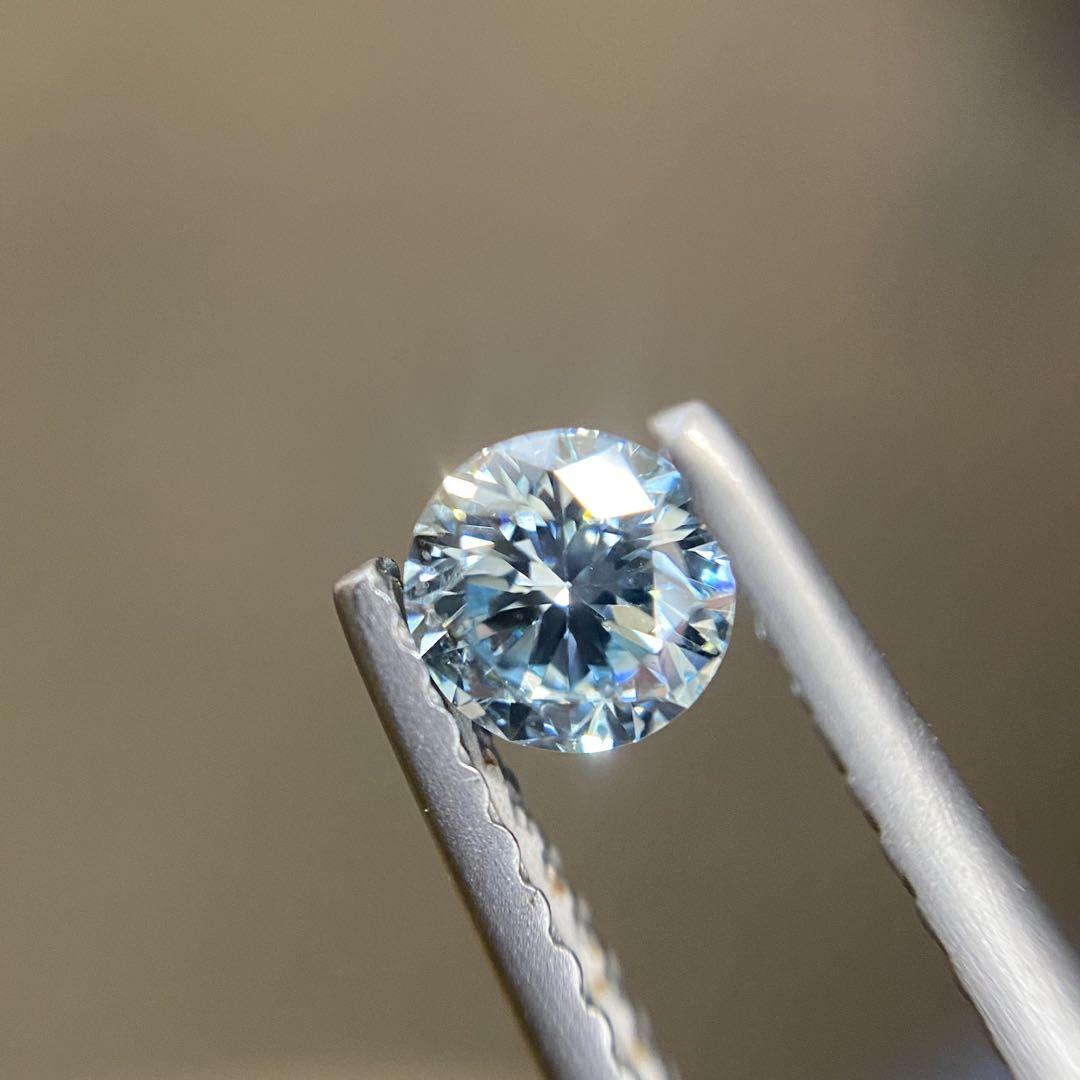 0.309ct トリートアイスブルーダイヤモンドルースビーズ・アクセサリー道具・材料