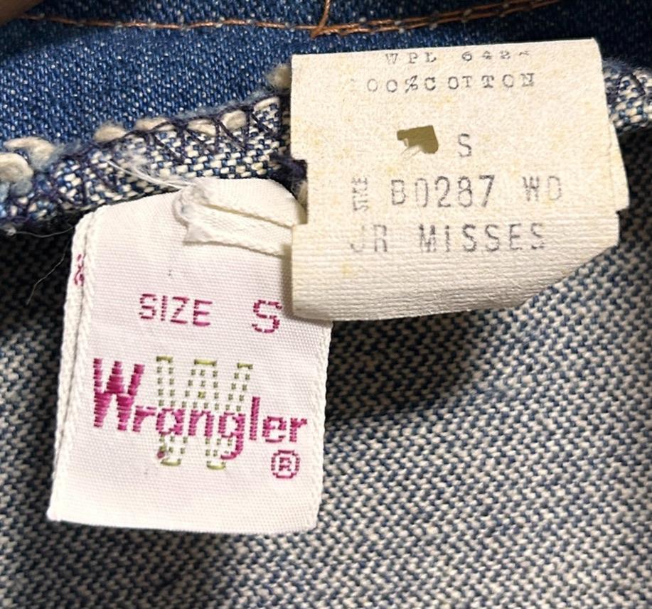 美品 70s USA製 ビンテージ▽Wrangler デニムジャケット S