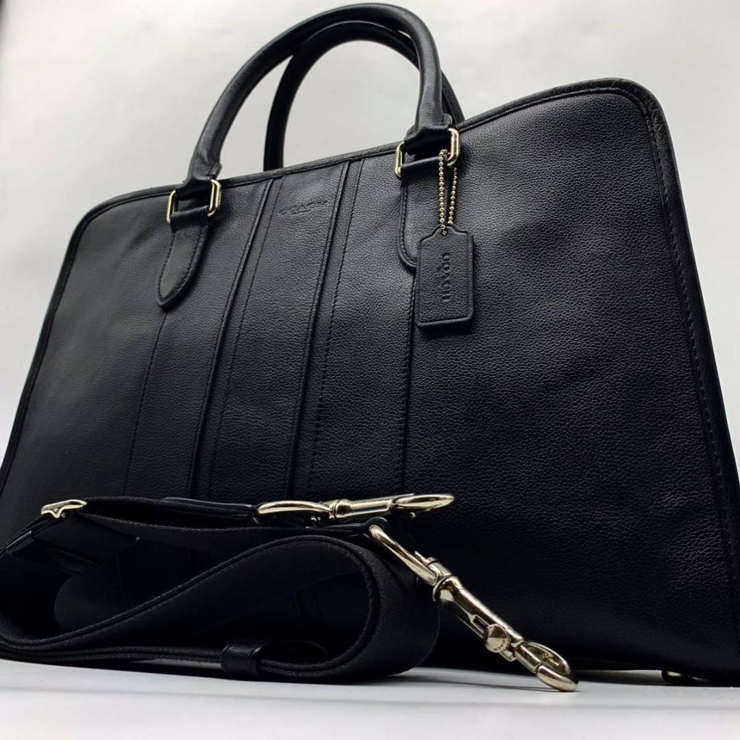 ✨美品 希少✨ コーチ ビジネスバッグ 2way ブラック A4可 レザー
