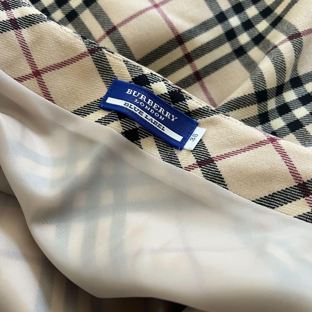 【BURBERRY】チェック柄 ひざ丈スカート※ベルト付き