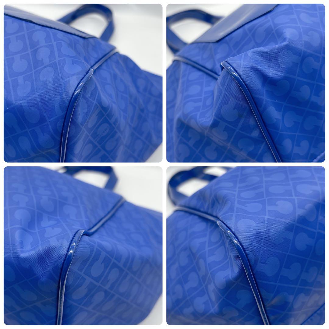 美品 ゲラルディーニ ナイロン×エナメル 2WAYハンドバッグ ショルダーバッグ 美品 ゲラルディーニ ナイロン×エナメル 2WAYハンドバッグ ショルダーバッグ