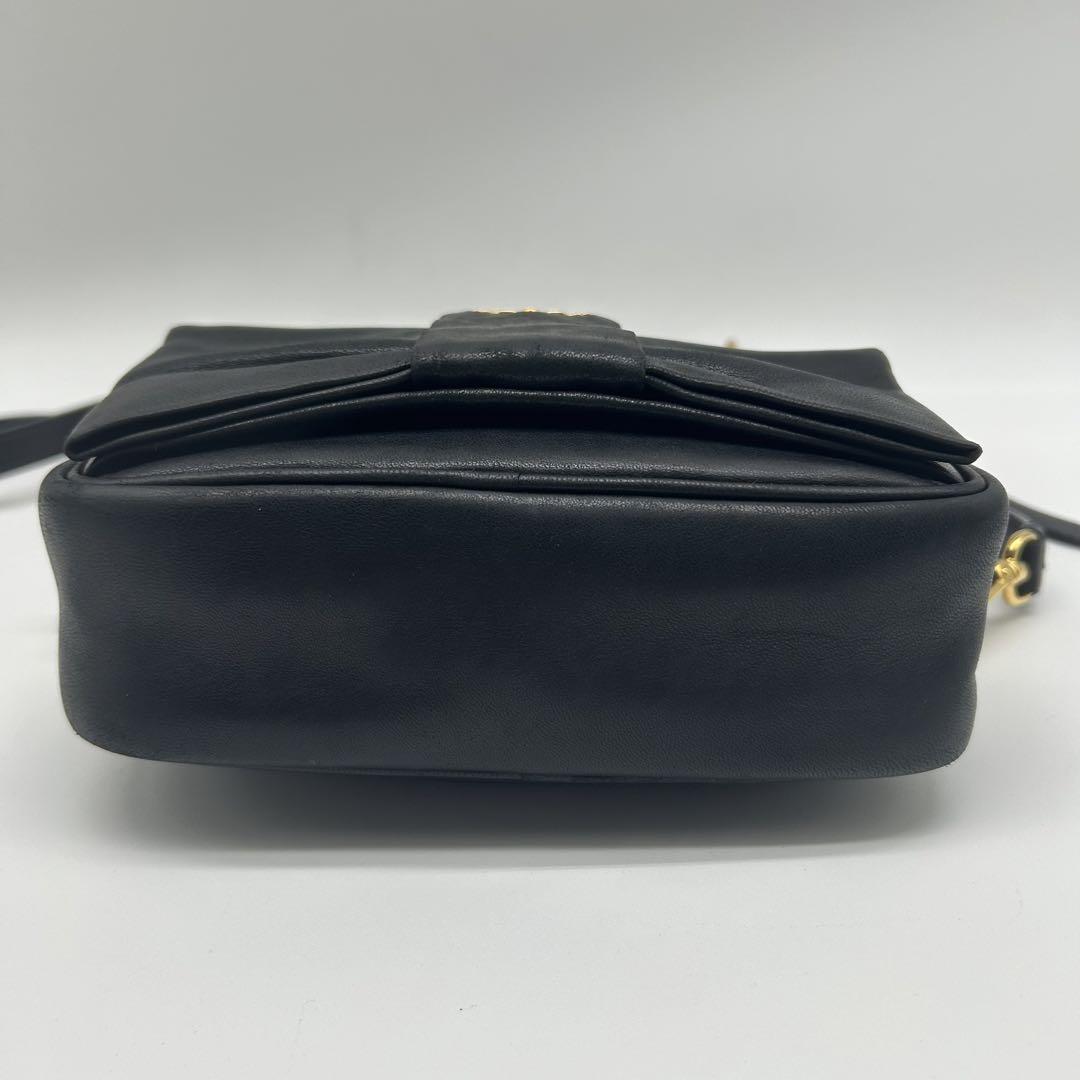 【良品！✨】PRADA プラダ ショルダーバッグ ジャガード リボン 黒