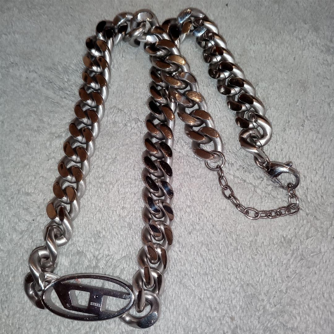 希少【人気】Diesel OvalD カーブチェーンネックレス DX1351