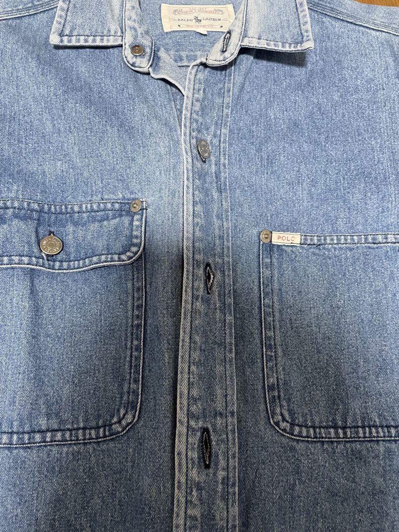 ［貴重な白タグ］80〜90's Ralph Lauren デニムシャツ Mサイズ