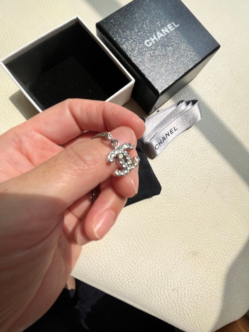 【正規品・極美品】CHANEL ラインストーンネックレス　ココネックレス