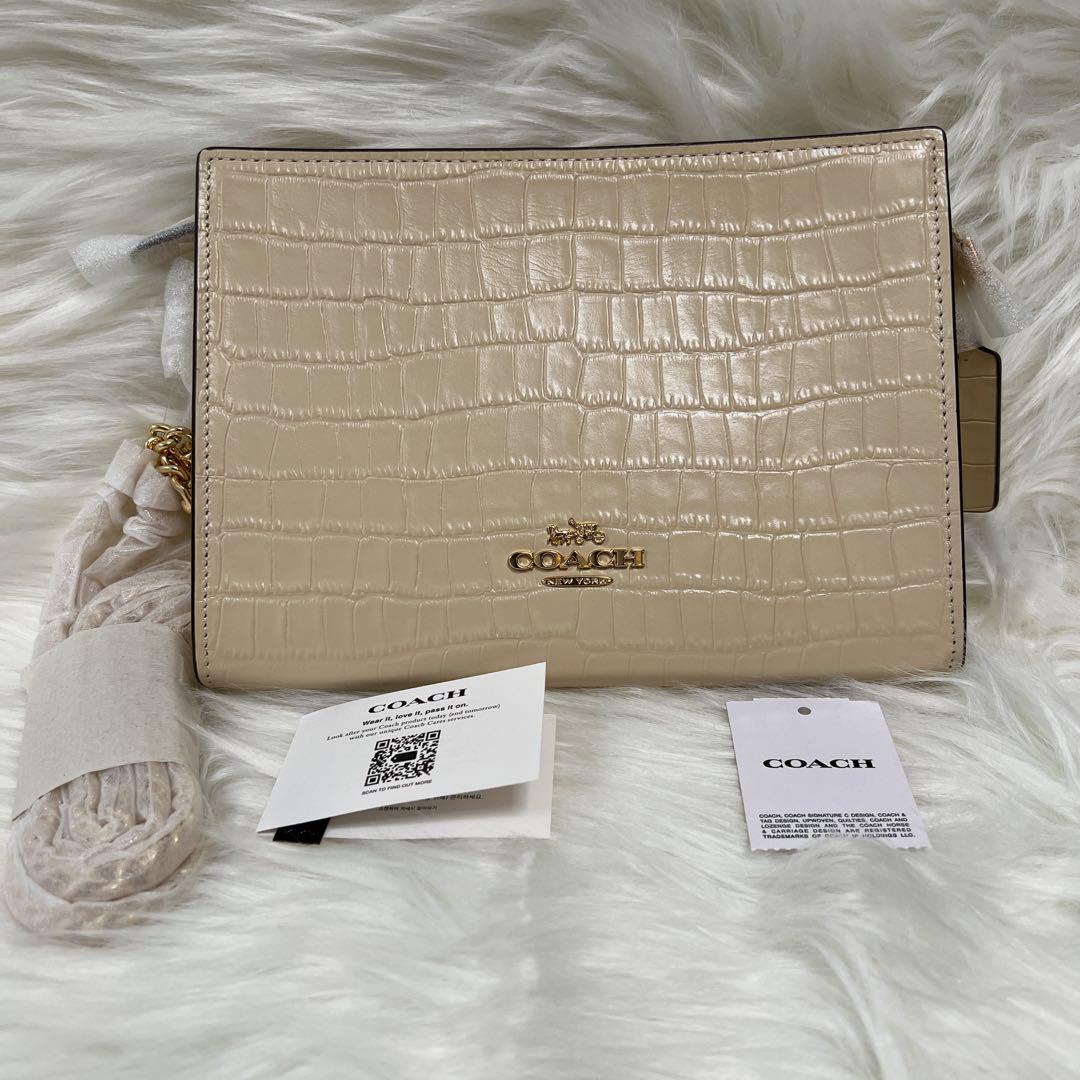 値下げ！✨【コーチ／COACH】 エンボスド クロコダイル スリム クロスボディ 値下げ！【コーチ／COACH】 エンボスド クロコダイル スリム