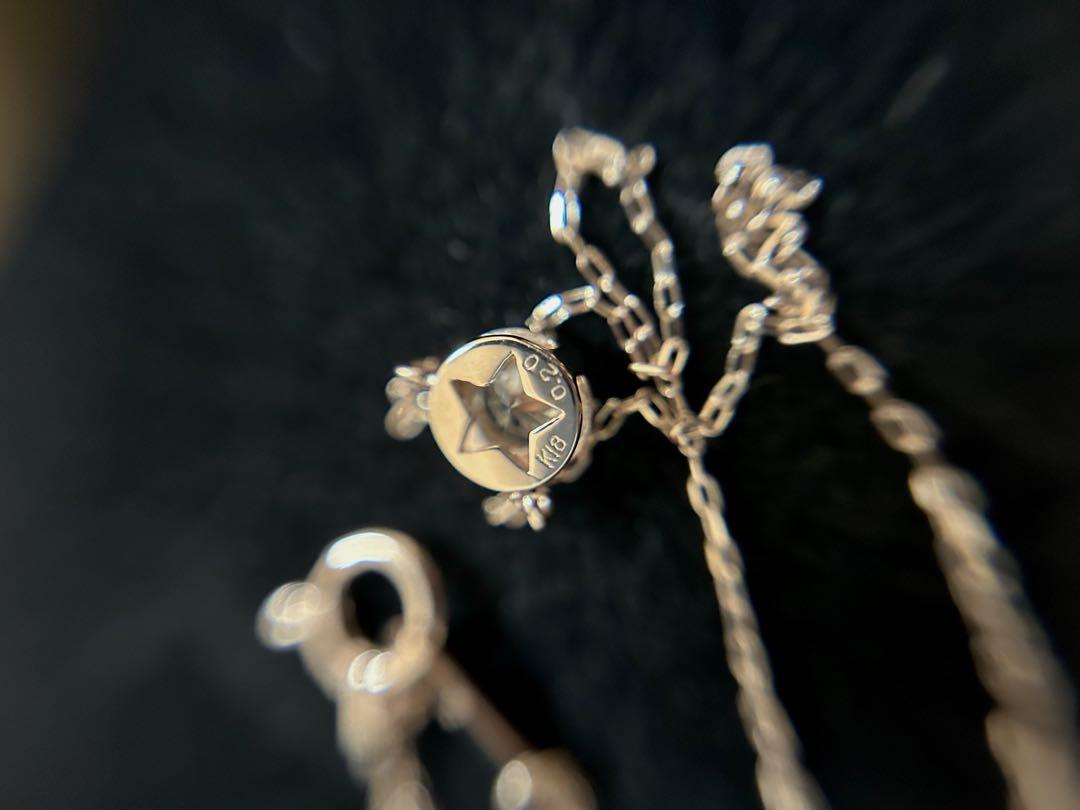 専用です 【新品仕上げ済】K18 PG ダイヤモンド ネックレス 0.2ct