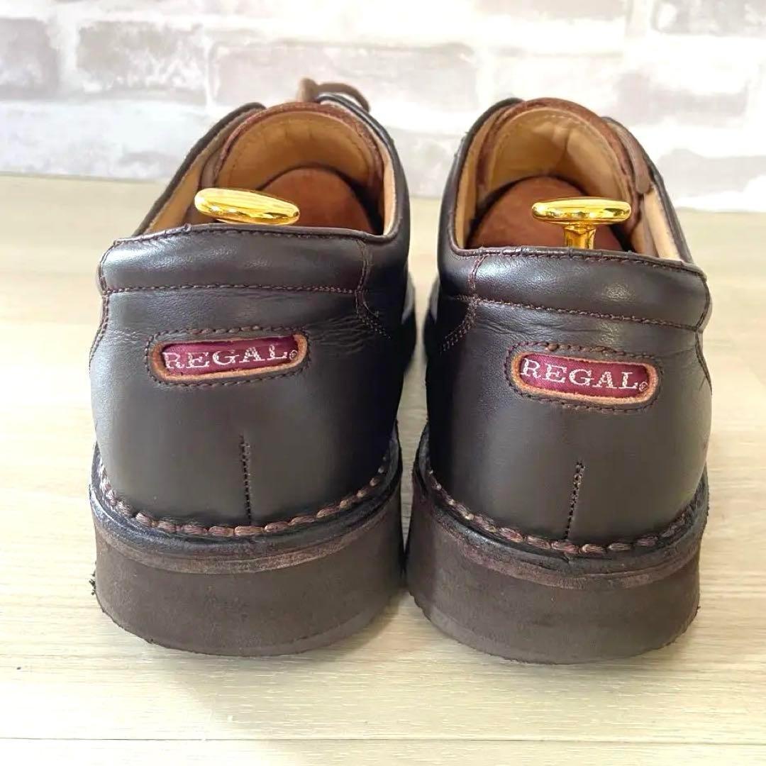 REGAL Walker プレーントゥ 25cm ビブラムソール 革靴 茶 - メルカリ