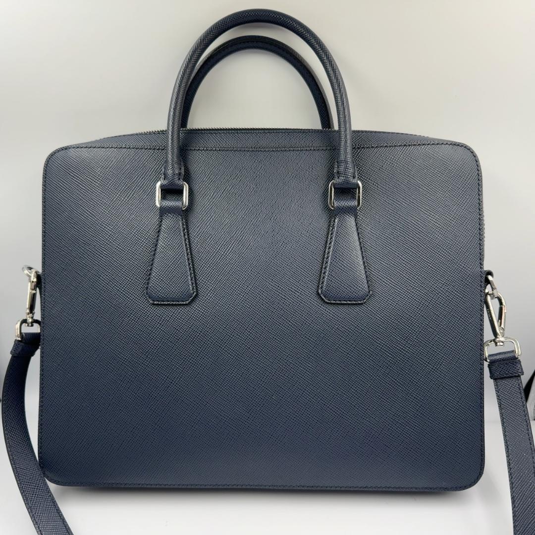 PRADA 2WAY ブリーフケース 2VE368 ネイビー ビジネスバッグ