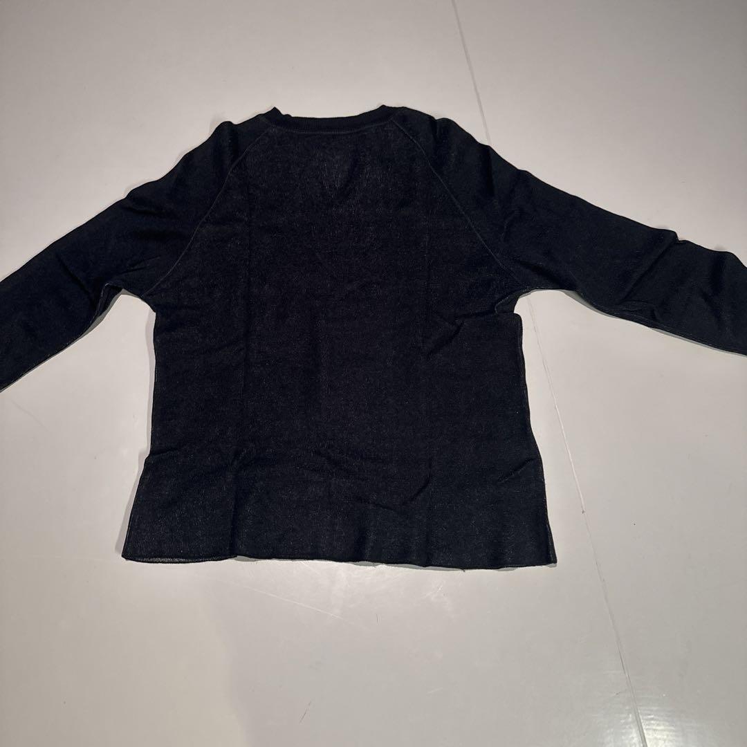 ルシアンペラフィネ　黒のスカルカシミヤコットンニット　セーター