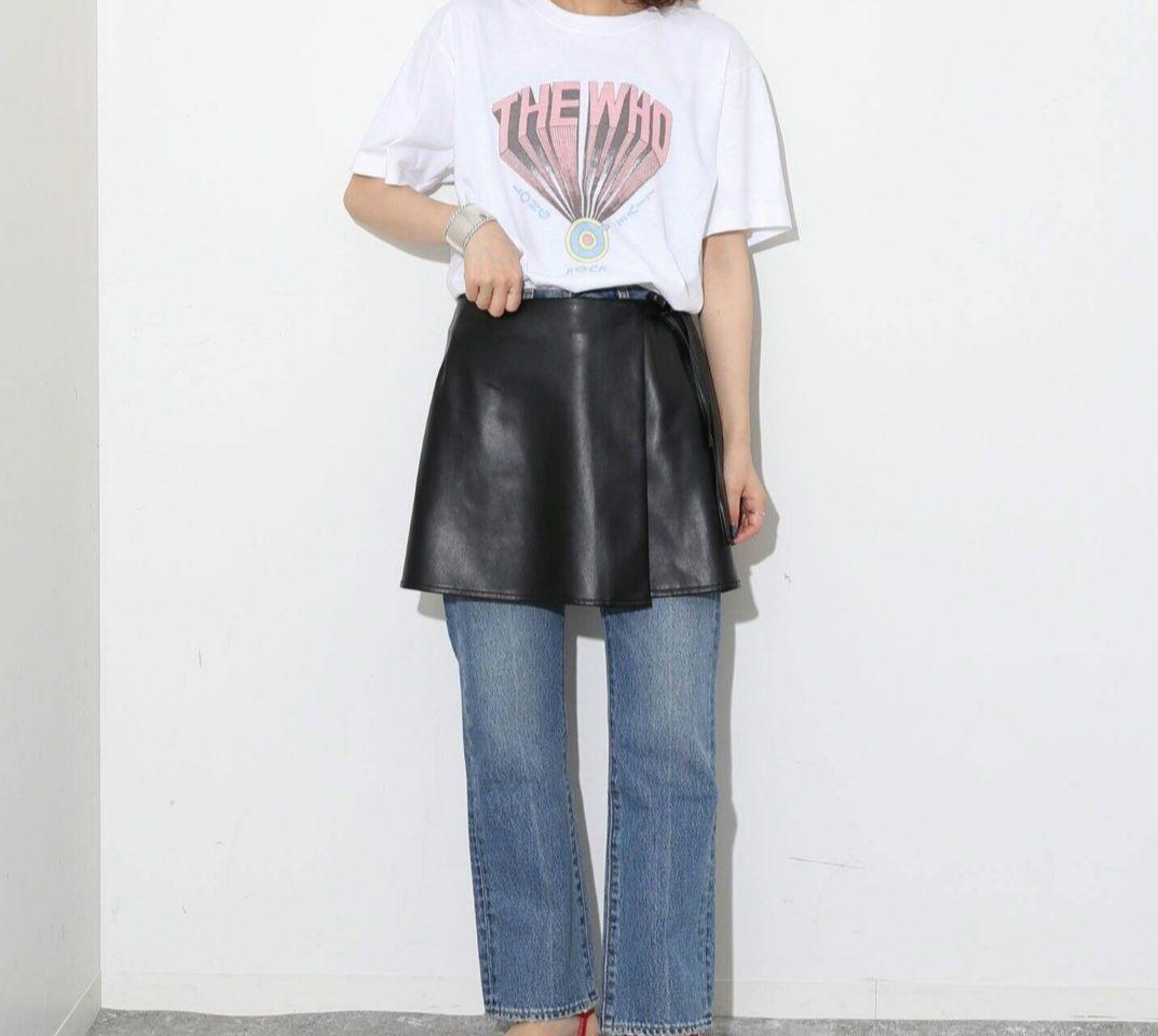IENA フェイクレザーミニスカート